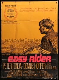 3y690 EASY RIDER French 1p '69 Peter Fonda, biker classic directed by Dennis Hopper!