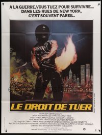 3y696 EXTERMINATOR French 1p '82 Robert Ginty with flamethrower is the man they pushed too far!