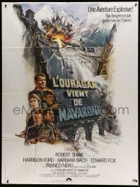 3y707 FORCE 10 FROM NAVARONE French 1p '78 cool Brian Bysouth art of busting dam & top stars!