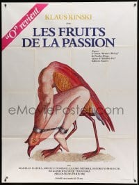 3y711 FRUITS OF PASSION style A French 1p '81 incredibly wild surreal artwork by Roland Topor!