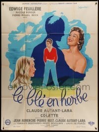3y716 GAME OF LOVE style A French 1p '54 Claude Autant-Lara's Le ble en herbe, art by Noel!