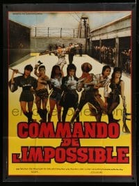 3y727 GOLDEN QUEEN'S COMMANDO French 1p '82 great image of bad kung fu babes in prison!