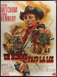 3y730 GOOD GUYS & THE BAD GUYS French 1p '69 different Mascii art of Robert Mitchum & Kennedy!