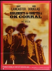 3y742 GUNFIGHT AT THE O.K. CORRAL French 1p R70s Burt Lancaster, Kirk Douglas, Sturges directed