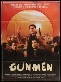 3y744 GUNMEN French 1p '90 Kirk Wong, Adam Cheng, Hong Kong action thriller!