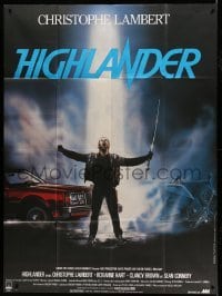3y760 HIGHLANDER French 1p '86 different art of immortal Christopher Lambert by Rombi!