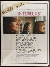 3y780 INTERIORS French 1p '78 Diane Keaton, Mary Beth Hurt, directed by Woody Allen, classic!