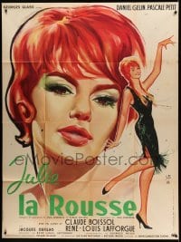 3y787 JULIE THE REDHEAD French 1p '59 Julie La Rousse, best Thos art of sexy Pascale Petit!
