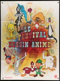 3y802 LE FESTIVAL DU DESSIN ANIME French 1p '70s Mascii art of Bugs Bunny & Looney Tunes cartoons!