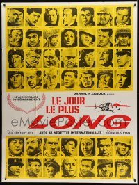 3y817 LONGEST DAY French 1p R69 Zanuck's World War II D-Day movie with 42 international stars!