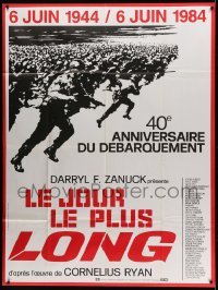 3y818 LONGEST DAY French 1p R84 Zanuck's World War II D-Day movie with 42 international stars!