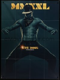3y826 MAGIC MIKE XXL teaser French 1p '15 full-length image of barechested male stripper!
