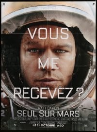 3y830 MARTIAN teaser French 1p '15 close-up of astronaut Matt Damon on the red planet!