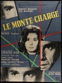 3y866 PARIS PICK-UP style B French 1p '63 Le Monte-Charge, a night of romance, a horror-filled dawn!