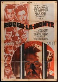 3y897 ROGER LA HONTE French 1p '46 Lucien Coedel in the title role as Roger Laroque, Pigeut art!
