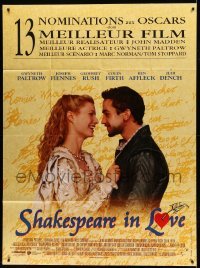 3y918 SHAKESPEARE IN LOVE French 1p '99 Geoffrey Rush, Affleck & Joseph Fiennes, John Madden!