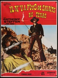 3y942 THEY BELIEVED HE WAS NO SAINT French 1p '72 Anthony Steffen, great spaghetti western image!