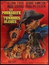 3y948 TIME FOR KILLING French 1p '67 different art of Glenn Ford, George Hamilton by Jean Mascii!