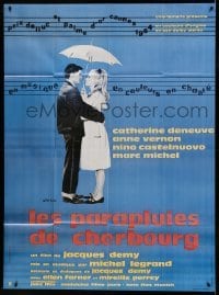 3y959 UMBRELLAS OF CHERBOURG French 1p R80s Les Parapluies de Cherbourg, Catherine Deneuve, Demy