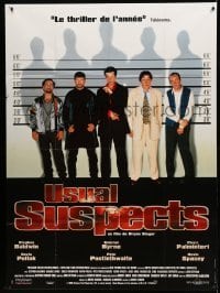 3y965 USUAL SUSPECTS French 1p '95 Kevin Spacey showing watch, Baldwin, Byrne, Palminteri, Singer