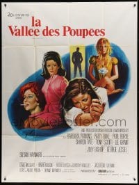 3y967 VALLEY OF THE DOLLS French 1p '68 Sharon Tate, Jacqueline Susann, different Grinsson art!