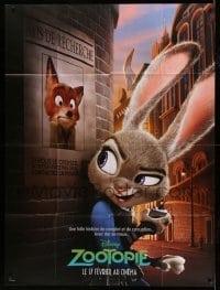 3y999 ZOOTOPIA advance French 1p '16 Walt Disney, welcome to the urban jungle, wanted poster image!