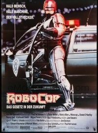 3y506 ROBOCOP German 33x47 '87 Paul Verhoeven classic, cyborg policeman Peter Weller!