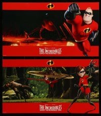 3y186 INCREDIBLES 8 10x17 LCs '04 Disney/Pixar animated superhero family, cool widescreen images!