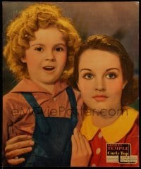 3y173 CURLY TOP jumbo LC '35 best close portrait of cute Shirley Temple & Rochelle Hudson!
