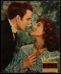 3y178 LITTLE MINISTER jumbo LC '34 romantic c/u of Katharine Hepburn & John Beal, J.M. Barrie!