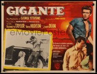 3y538 GIANT Mexican LC '56 c/u of Liz Taylor kneeling before James Dean with rifle on shoulders!