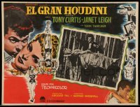 3y542 HOUDINI Mexican LC '53 Tony Curtis as the famous magician + his sexy assistant Janet Leigh!