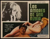 3y550 LOVES OF A BLONDE Mexican LC '69 Milos Forman's Lasky Jedne Plavovlasky, sexy nude border!