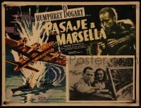 3y558 PASSAGE TO MARSEILLE Mexican LC R50s close up of Humphrey Bogart & Michele Morgan in car!