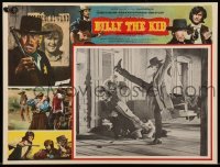 3y559 PAT GARRETT & BILLY THE KID Mexican LC '73 Peckinpah, James Coburn kicking guys in doorway!