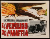 3y563 SHOOT FIRST DIE LATER Mexican LC '74 Il Poliziotto e Marcio, wild art of man shot in the eye!