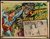 3y564 SUPERMAN & THE JUNGLE DEVIL Mexican LC R62 cool border art by Aguirre Tinoco!