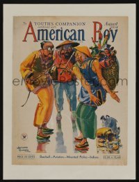 3y160 AMERICAN BOY paperbacked magazine cover August 1934 Anthony Cucchi art of Asian men!