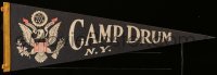 3y235 CAMP DRUM 9x27 felt pennant '50s for the military training site in New York!