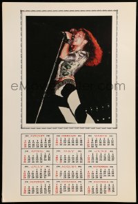 3y308 DAVID LEE ROTH 12x18 wall calendar '81 great close up singing into microphone, Van Halen!