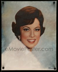 3y092 ELEANOR POWELL 16x20 painting '40s smiling head & shoulders portrait by A.V. Snyder!