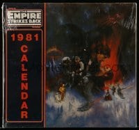 3y310 EMPIRE STRIKES BACK 12x13 calendar '81 Roger Kastel art with Boba Fett & Lando Calrissian!