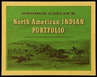 3y126 GEORGE CATLIN 14x18 art portfolio '70s four magnificent color plates of the Old West!