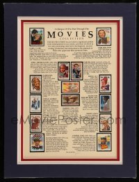 3y340 GLIMPSE OF THE PAST THROUGH THE MOVIES COLLECTION signed 12x16 matted stamp set #55 '92 cool!