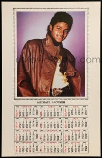 3y316 MICHAEL JACKSON 12x18 wall calendar '84 great smiling close up from his Thriller days!
