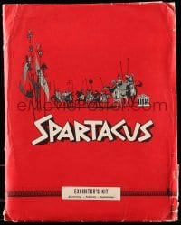 3y344 SPARTACUS 12x15 exhibitor's kit '61 w/ pressbook, ad sheets, book, order form & more, rare!