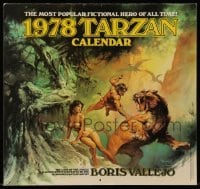 3y321 TARZAN 12x13 calendar '78 The Lord of the Jungle by famed fantasy artist Boris Vallejo!