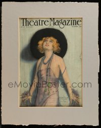 3y163 THEATRE MAGAZINE 14x18 matted magazine cover November 1918 Estelle Winwood by Hamilton King!