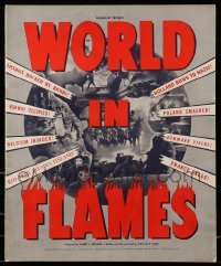 3y088 WORLD IN FLAMES pressbook '40 U.S. involvement in WWII a year before Pearl Harbor!