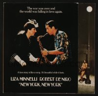 3y415 NEW YORK NEW YORK promo brochure '77 Robert De Niro plays sax while Liza Minnelli sings!